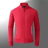 giacca tommy nouvelle collection v collar zip 1666 rouge